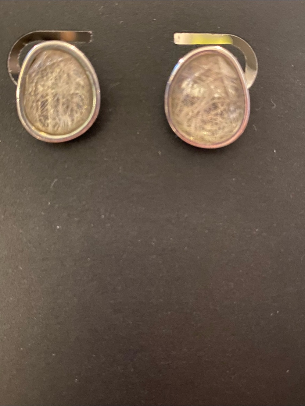 Versona Silver-Trim Teardrop Earrings with Transparent Stone